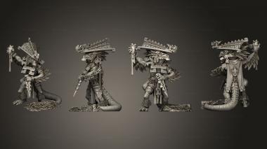 Military figurines Reptopriest 2 3d model