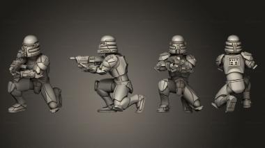 Military figurines Republic Commando Squad 01 3d model