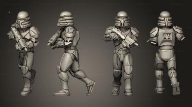 Military figurines Republic Commando Squad 02 3d model