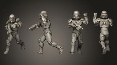 Military figurines Republic Commando Squad 2 3d model