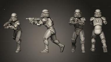 Military figurines Republic Commando Squad 03 3d model