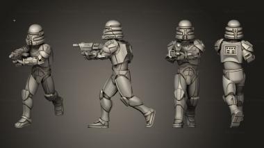 Military figurines Republic Commando Squad 3d model