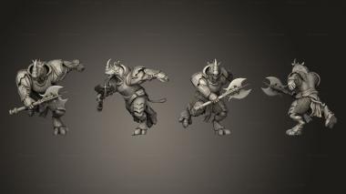 Military figurines Rhino Champion Attacking Large 3d model