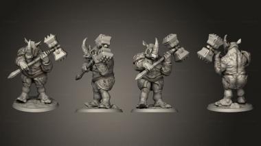 Military figurines Rhinokin hammer holder bonus 2 3d model