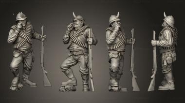 Military figurines Rhinophile pose 1 complete fixed 3d model
