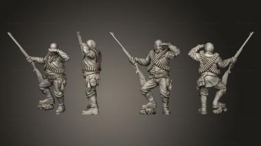 Military figurines Rhinophile pose 2 complete fixed 3d model