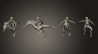 Military figurines Riding Daemonettes v 3 3d model