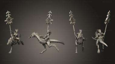 Military figurines Riding Daemonettes 3d model