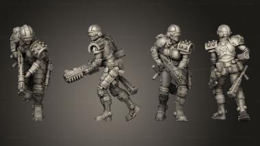 Military figurines Rifle Lady 03 3d model