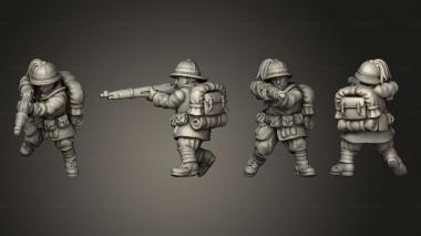 Military figurines RIFLEMAN 64 3d model