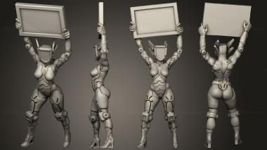 Military figurines ring bot 2 3d model