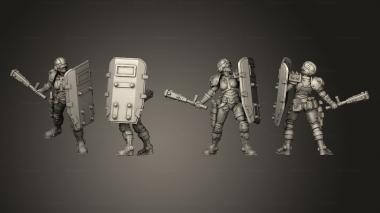 Military figurines Riot Guard 01 3d model