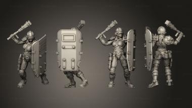 Military figurines Riot Guard 02 3d model