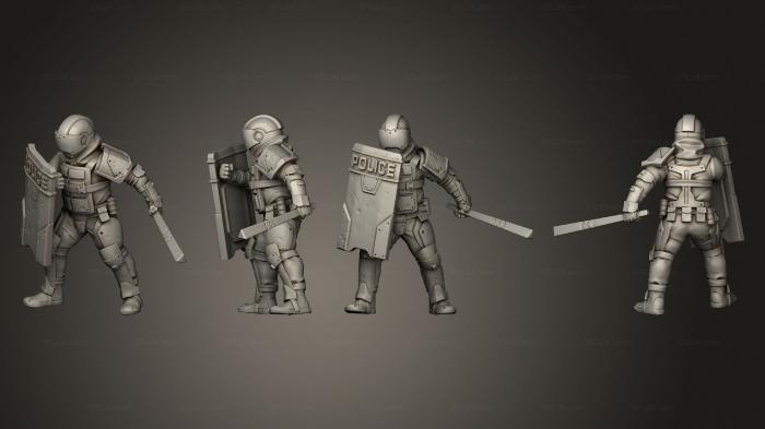 Military figurines (Riot Ofc Bob Blunt, STKW_11692) 3D models for cnc