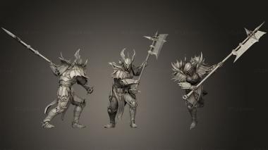 Military figurines Halberd Windup 3d model