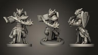 Military figurines half dragon 3d model