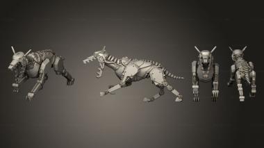 Military figurines Robot Dogs 01 3d model