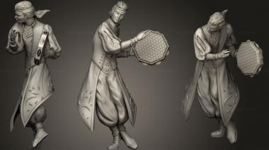 Military figurines Half Elf Bard Nanris Elaralei 3d model