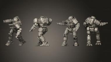 Military figurines Robot warrior 3d model