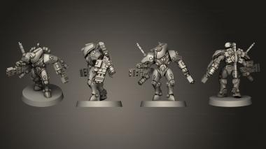 Military figurines Robot warrior 01 3d model