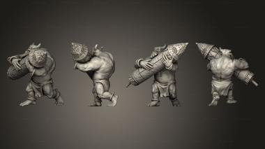 Military figurines Rocket Back 3d model