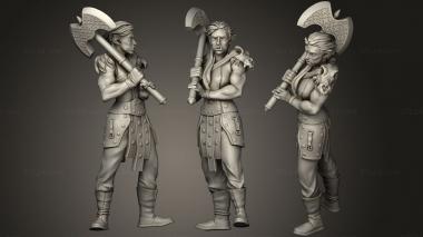 Military figurines Half Orc Fighter Sanda 3d model