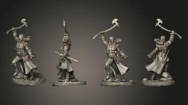 Military figurines Romhilda Blackaxe Base 3d model