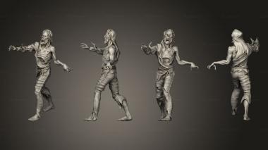 Military figurines Rotting Zombie Male 3d model