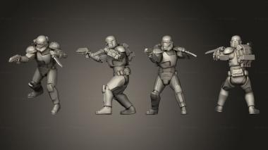 Military figurines RoughRider leader 3d model