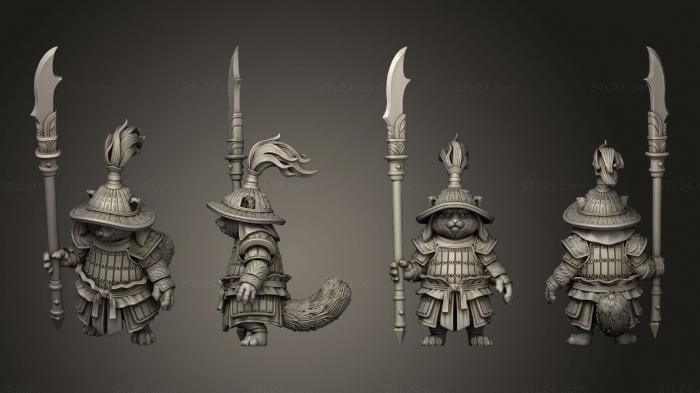 Military figurines (Rowdy Red Panda Crescent Blade 03, STKW_11814) 3D models for cnc