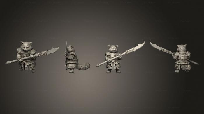 Military figurines (Rowdy Red Panda Crescent Blade 06, STKW_11817) 3D models for cnc