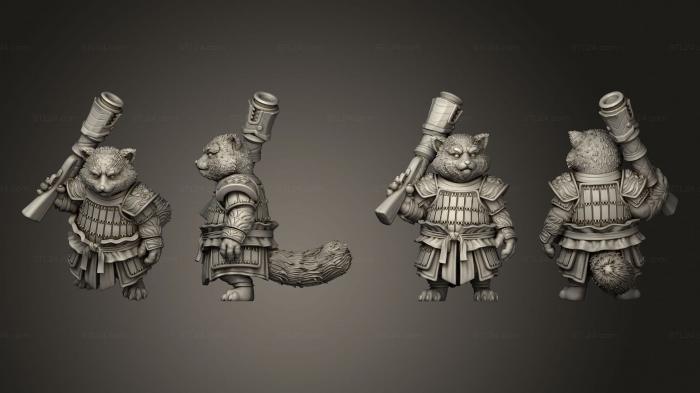 Military figurines (Rowdy Red Panda Rifle 04, STKW_11823) 3D models for cnc