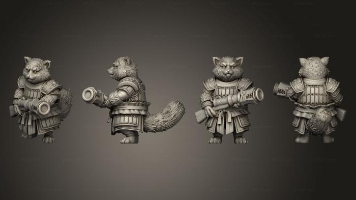 Military figurines (Rowdy Red Panda Rifle 06, STKW_11825) 3D models for cnc