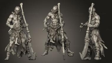 Military figurines Headhunters Bone Crusher pose 1 3d model
