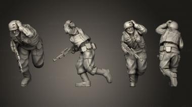 Military figurines Running Trooper 3d model