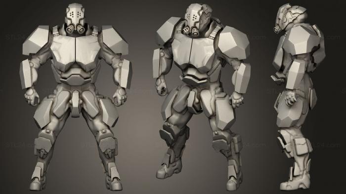 Military figurines (Heavy Guard, STKW_1189) 3D models for cnc