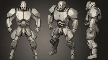 Military figurines Heavy Guard 3d model