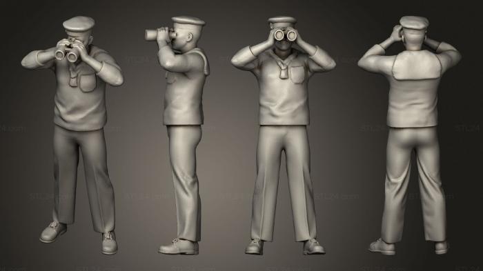 Military figurines (Sailor Binoculars 1 72, STKW_11908) 3D models for cnc