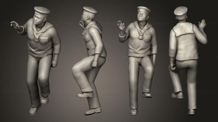 Military figurines (Sailor Climbing Stair Ladder 1 72, STKW_11909) 3D models for cnc
