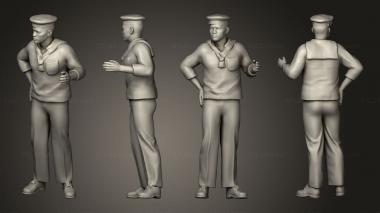 Military figurines Sailor Operating A 1 72 3d model