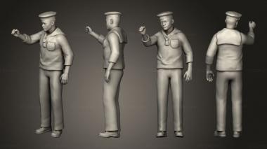 Military figurines Sailor Operating B 1 72 3d model