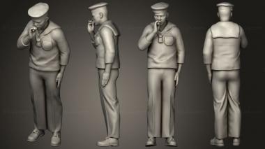 Military figurines Sailor Whiing 1 72 3d model