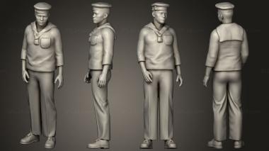 Military figurines Sailorstanding A 1 72 3d model