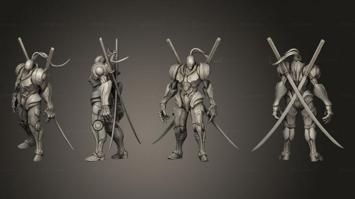 Military figurines (samourai construct, STKW_11930) 3D models for cnc