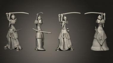 Military figurines Samurai Female 01 3d model