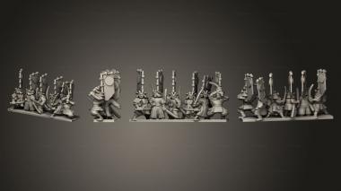 Military figurines Samurai Footmen Strip 03 3d model