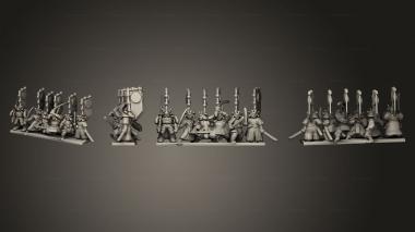 Military figurines Samurai Footmen Strip 04 3d model