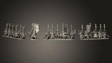 Military figurines Samurai Footmen Strip 05 3d model