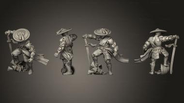 Military figurines Samurai 01 3d model