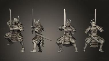 Military figurines Samurai 02 3d model
